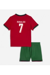 Portugal Cristiano Ronaldo #7 Babyklær Hjemme Fotballdrakt til barn EM 2024 Korte ermer (+ Korte bukser)